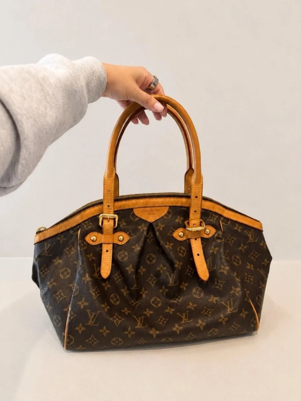 Louis Vuitton Monogram Canvas Satchel with Vachetta Trim